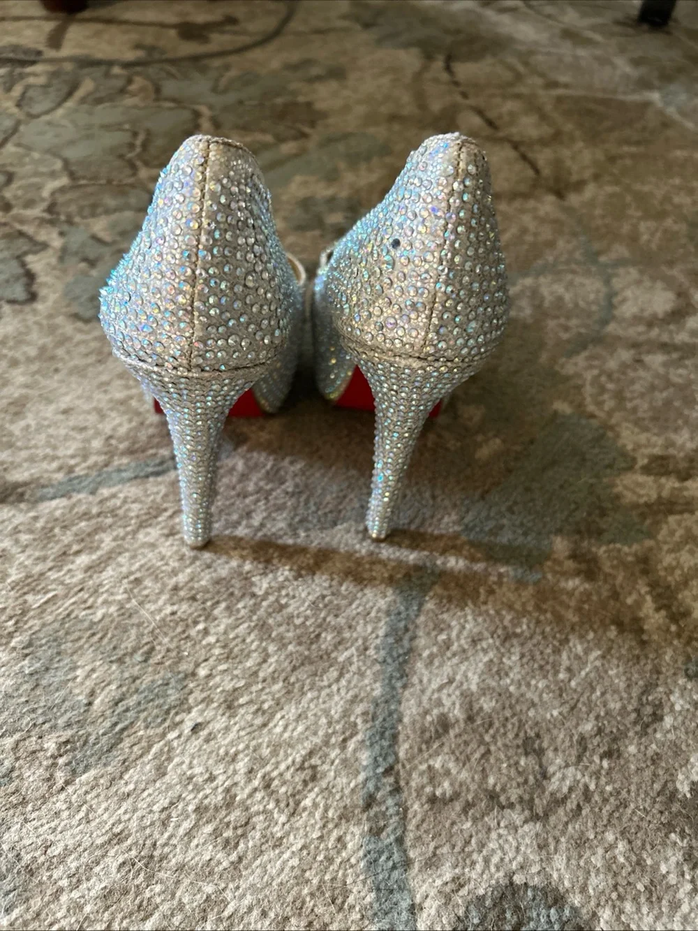 Christian Louboutin Iridescent Crystal Pointed Toe Pumps
